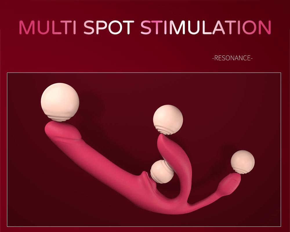 OEM Sex toys manufacturer Realistic Three-Headed Vibration Dildo Lesbian Toy