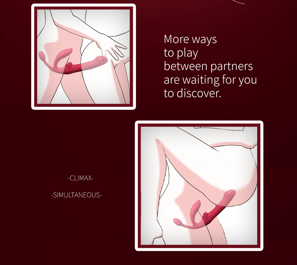 OEM Sex toys manufacturer Realistic Three-Headed Vibration Dildo Lesbian Toy