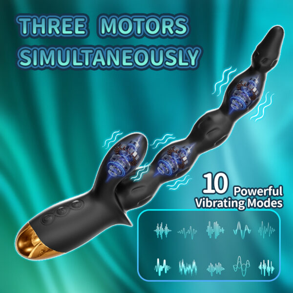 Black Strawberry Bead Vibrating Anal Beads OEM factory supplier
