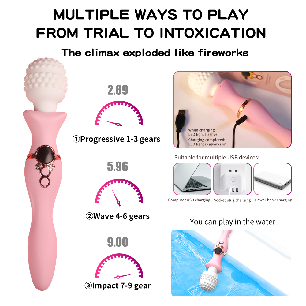 Magic AV Stick 9 Speeds and 9 Frequencies Full Body Massage Stick manufacturer miss joe's toys