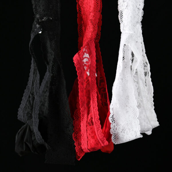 Men's Thong Sexy Low-Waisted Lace Panties Men's underwear manufacturer
