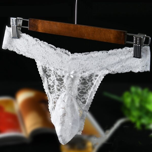 Men's Thong Sexy Low-Waisted Lace Panties Men's underwear manufacturer