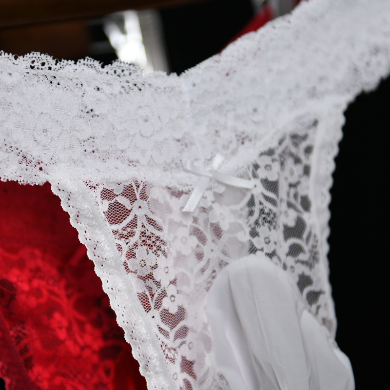 Men's Thong Sexy Low-Waisted Lace Panties Men's underwear manufacturer