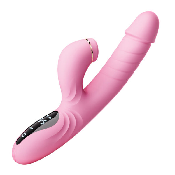 Sucking and Lick Telescopic Liquid Crystal Vibrator manufacturer miss joe's toys