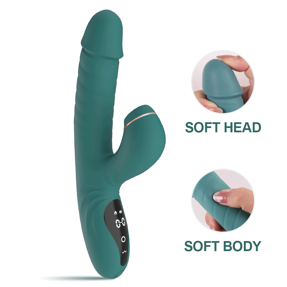 Sucking and Lick Telescopic Liquid Crystal Vibrator manufacturer miss joe's toys