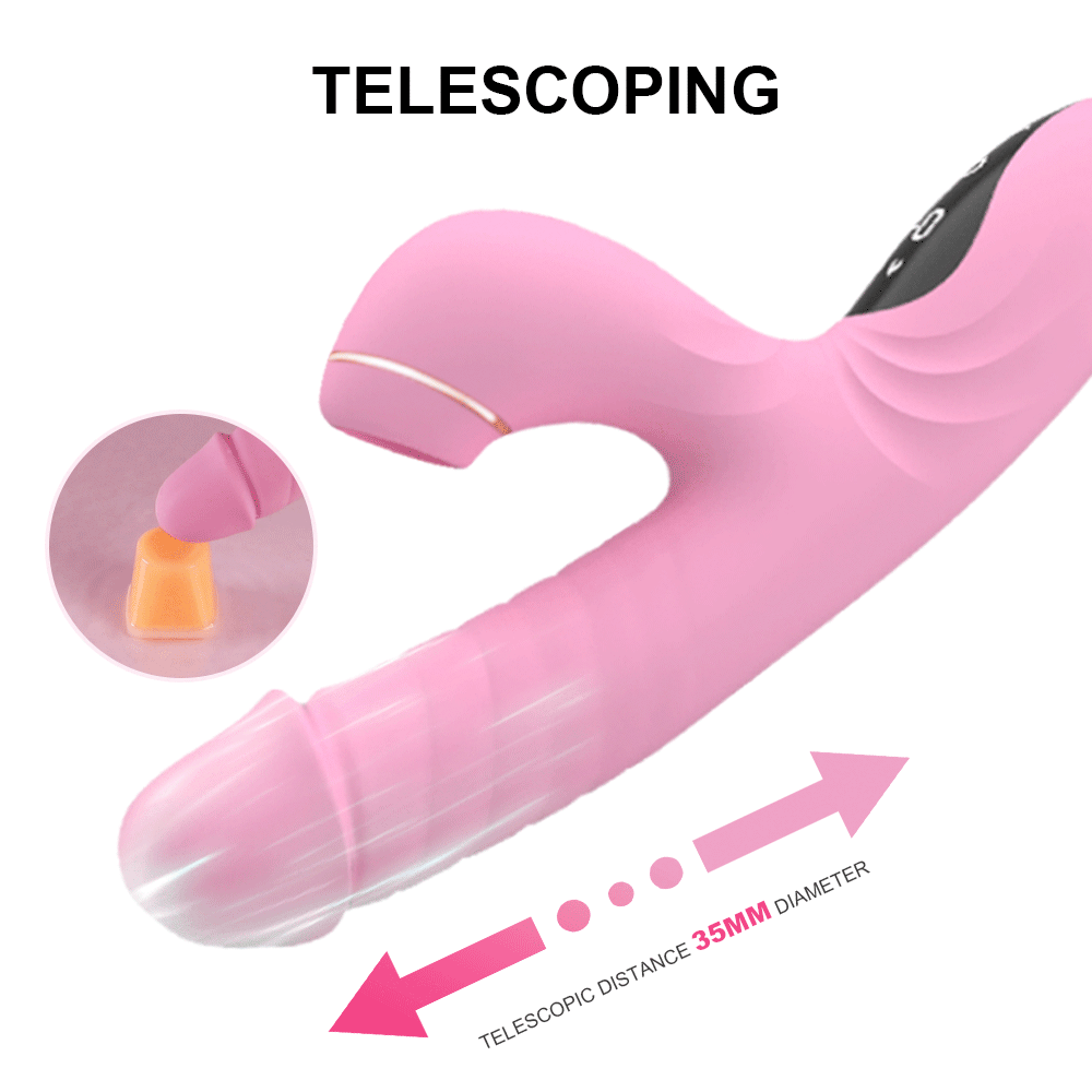 Sucking and Lick Telescopic Liquid Crystal Vibrator manufacturer miss joe's toys