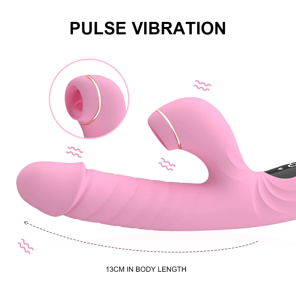 Sucking and Lick Telescopic Liquid Crystal Vibrator manufacturer miss joe's toys