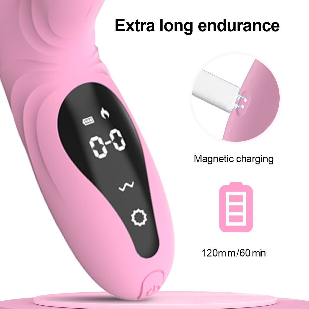 Sucking and Lick Telescopic Liquid Crystal Vibrator manufacturer miss joe's toys