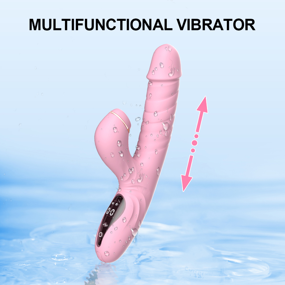 Sucking and Lick Telescopic Liquid Crystal Vibrator manufacturer miss joe's toys